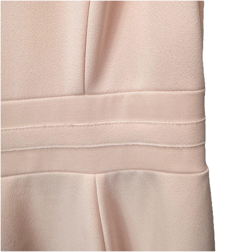 Calvin Klein Blush Pink Mesh Illusion Hem Fit Flare Stretch Sleeveless Dress 14 - Picture 5 of 12